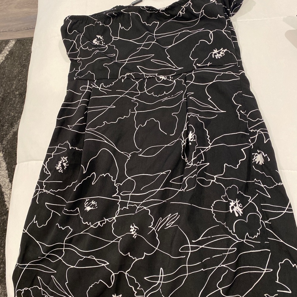 PLT black scribble dress